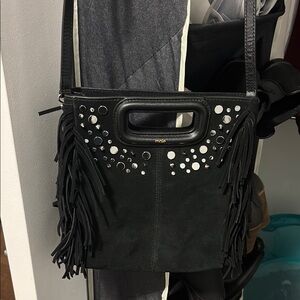 MCM Black Fringe Shoulder Bag